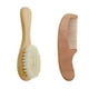 thumbnail image 2 of Xihbxyly Juego de Cepillos con Personalidad Masculina Dominante, Peine de Madera de Haya Suave y Cepillo de Lana, Mango Ergonómico, Suave para Cabello Fino, Cuidado de Bebés y Niños Pequeños, Caja de, 2 of 7