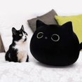 thumbnail image 3 of Black Cat Plush Stuffed Animal Toy Pillow, Fat Black Cat Plush Animal Cat Plush Toy,. Banmo, 3 of 5