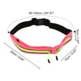 thumbnail image 2 of Unique Bargains 1 Pc Double Pocket Running Waist Pack for Hiking Gym Polyester Rose Red, Green, 2 of 4
