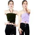 thumbnail image 1 of Set De 2 Blusas De Tirante Para Mujer Crop Top Stretch Canal UNITALLA, 1 of 5