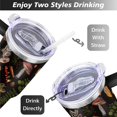 thumbnail image 5 of 40oz Colorful Botanical Mushroom Stainless Steel Flip Straw Tumbler Spill Proof Travel Cup Double Wall Vacuum Insulated Coffee Mug with Top Handle, 5 of 6