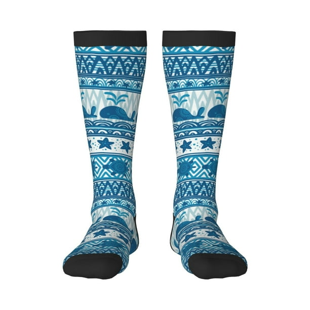 Fotbe Sea Underwater Animals Calcetas Divertidas Estampadas para Hombre y Mujer, Calcetas de Algodón hasta la Rodilla para Caminar, Correr, Enfermería y Embarazo
