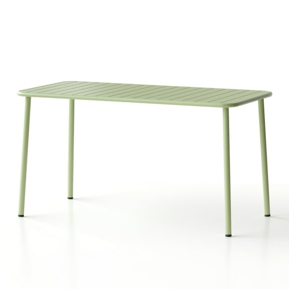 Villa Outdoor Dining Table - Simple Waterproof Green Table for Gardens & Courtyards