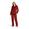 thumbnail image 1 of Brooklyn & Jax Women's Fleece 2 piece Full Sleeve Pajama Set in Christmas Print, XX Large, 1 of 7