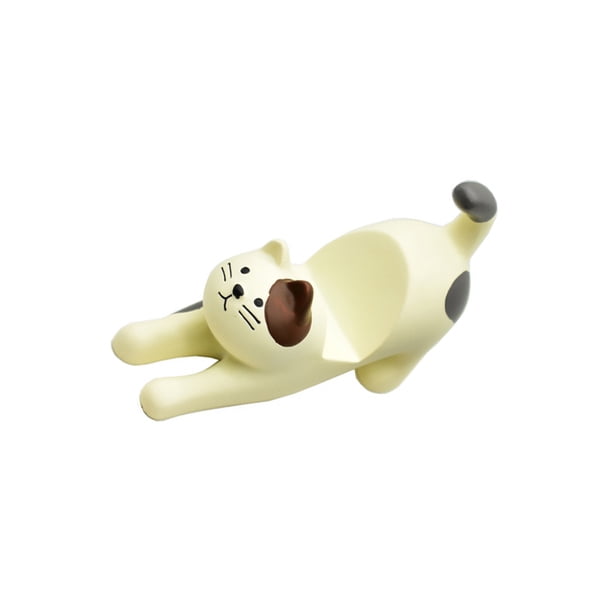 Bearachild soporte para teléfono móvil con dibujos de animales y gatos, soporte para teléfono perezoso de gato de resina, soporte multifuncional Decoración del hogar gato blanco Bearachild HA039402-02