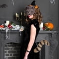 thumbnail image 4 of Colgante de cola de animal adorable en 3D para Halloween, con pompones, cola peluda a la moda, 50 cm, cola de Halloween con diadema para las orejas, 4 of 6
