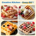 thumbnail image 5 of Sunvivi 2-Slice Belgian Waffle Maker, Electric Waffle Iron with Temperature Control, Nonstick Plates & Indicator Lights, Easy Clean, 5 of 9