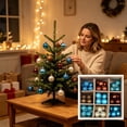 thumbnail image 2 of Sahpxhe 99 Pcs Christmas Ornament Balls Set Shatterproof Plastic for Tree Holiday Wedding Party Decoration, 2 of 9