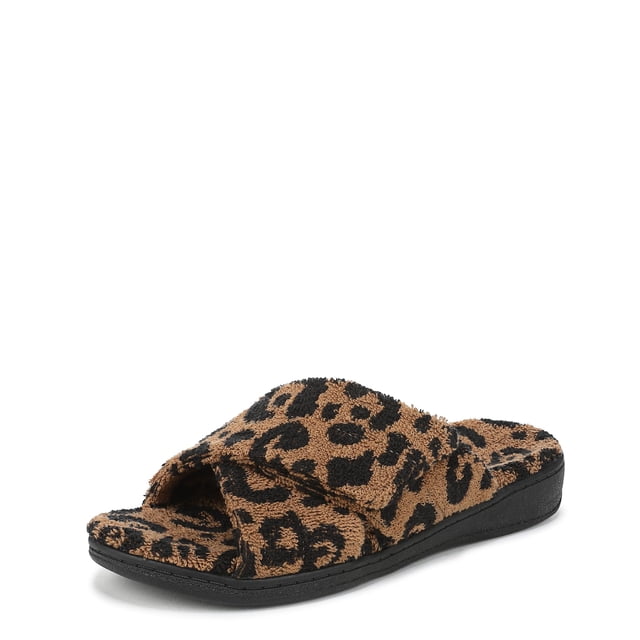 Pantuflas Vionic Relax II para Mujer Marrón Multicolor Leopardo Talla 10