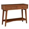 thumbnail image 1 of Alpine Furniture Flynn Wood Console Table with 2 Drawers in Acorn (Brown), 1 of 7