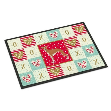 Carolines Treasures CK5846JMAT Italian Greyhound 2 Love Door Mat Indoor Rug or Outdoor Welcome Mat 24x36 Doormat 36"L x
