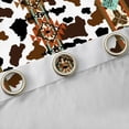 thumbnail image 4 of Erosebridal Adult Retro Aztec Black Out Curtains, Brown Cow Print Curtains Pack of 2 (42x63 Each), 4 of 6