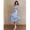 Sky Blue-L, variant on Sky Blue Lace Midi Dress With Short Sleeve And High-Low Ruffled Hem