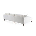 thumbnail image 5 of Edenton Mid-Century Modern Velvet Left Facing Sectional Sofa in Cream, 5 of 6