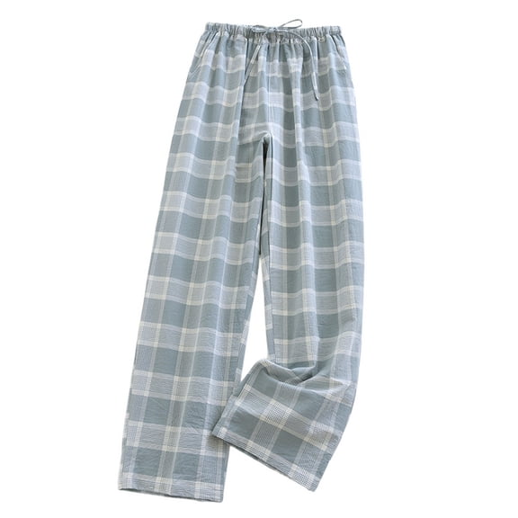 SWSMCLT Men's Soft Pajama Pants Cotton Pj Pants Comfy Lounge Breathable Summer Spring Elastic Fall Light Green Small