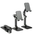 thumbnail image 2 of Desktop Cell Phone Holder Adjustable Foldable Portable Cell Phone Holder Desktop Phone Stand Black, 2 of 8