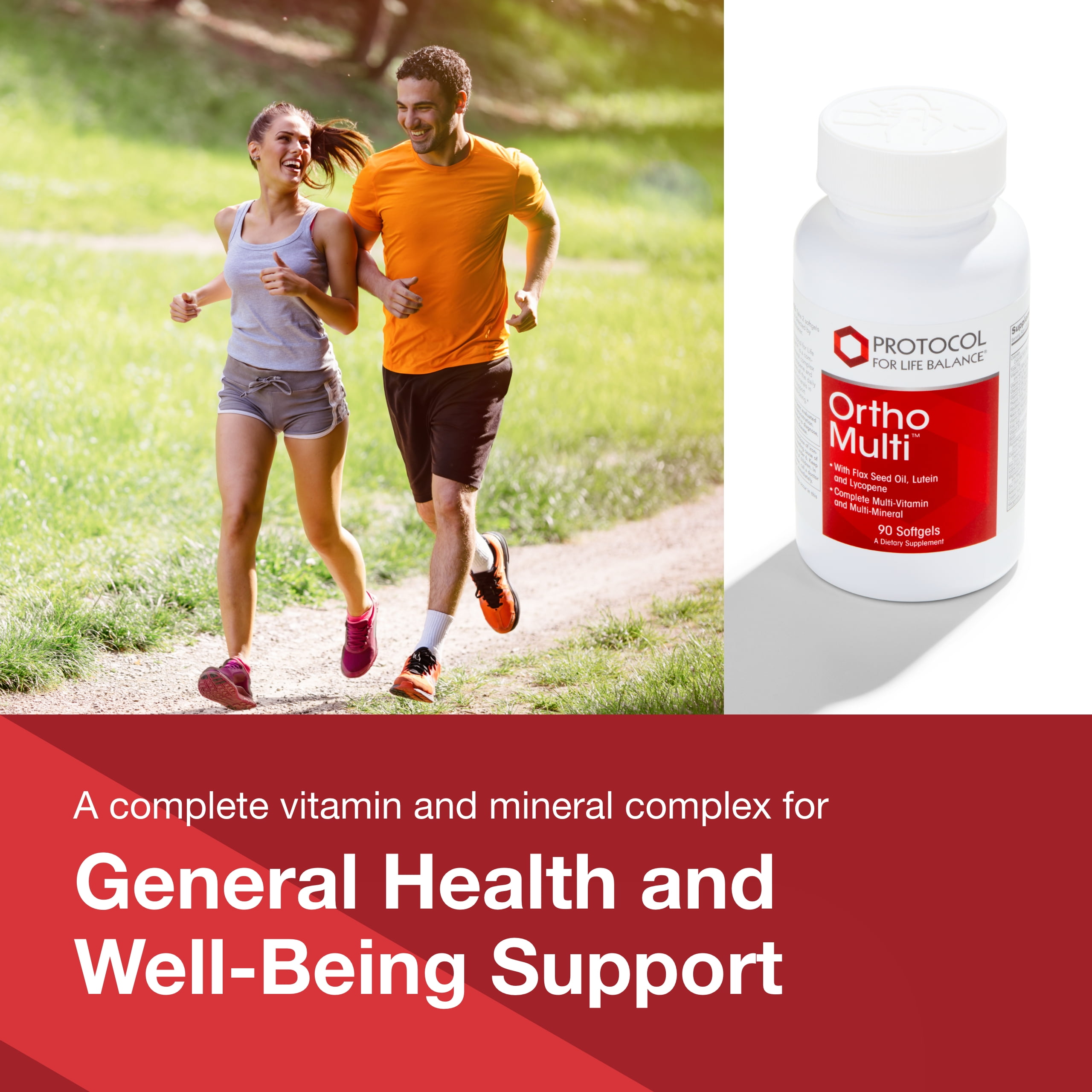 Protocol Ortho Multi - Complete Vitamins & Minerals Complex - Multivitamin With Lutein, Lycopene & Flax Seed Oil - Egg Free & Keto Friendly - 90 Softgels