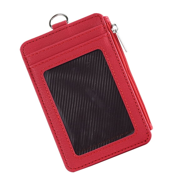 HEANUJJ Badge Wallet PU Red 1Set