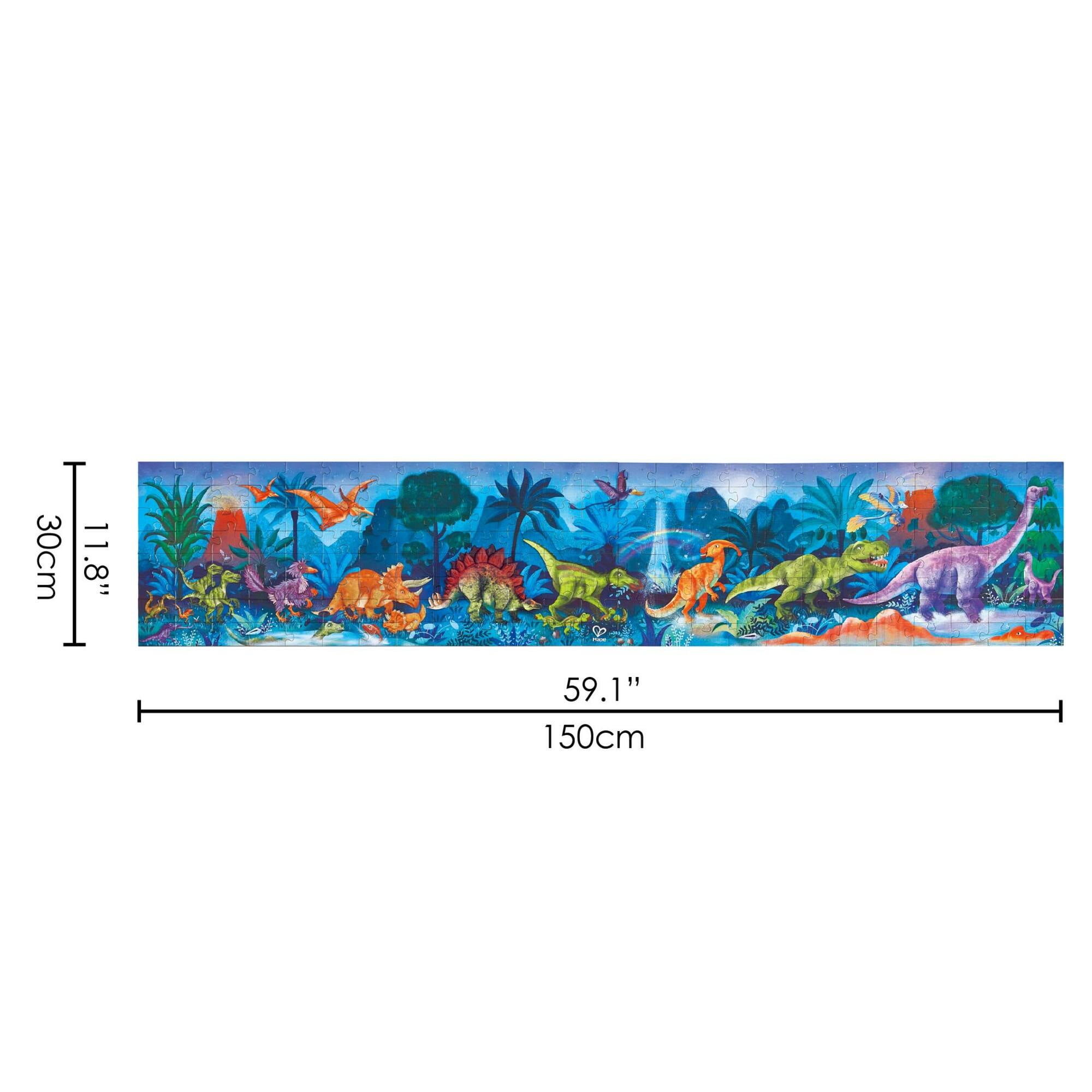 Hape Giant Glow-In-The Dark Dinosaur Jigsaw Puzzle, 200 Pieces