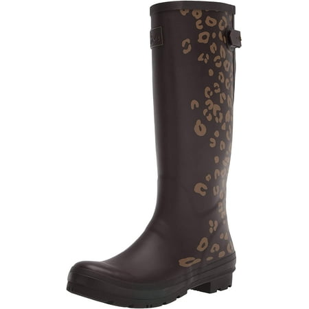 

Joules Welly Print Rain Boot 7 Brown Leopard