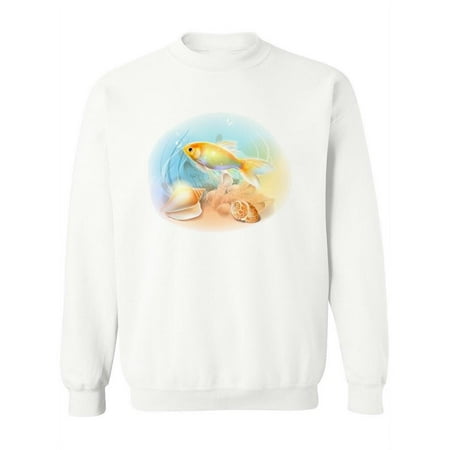 Goldfish Design Sweatshirt Women - Women Sweatshirt White 3XL