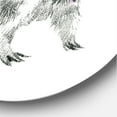 thumbnail image 3 of Designart 'Black and White Portrait Of Raccoon' Farmhouse Circle Metal Wall Art 23x23 - Disc of 23, 3 of 5