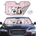 thumbnail image 2 of Uemuo Cute Cats Pattern Accordion Car Windshield Sun Shade, Foldable Reflective Sun Visor for Car, Reflector Windshield Sunshade-Medium, 2 of 7