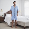 thumbnail image 5 of Summer Family Matching Pajamas  Sleeves Shirt and Elastic Shorts for Loungewear Soft Sleepwear, 5 of 9