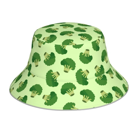 Balery Broccoli Vegetables Sun Hats for Men Women Bucket Hat UPF 50  Buckey Hat Boonie Hat Foldable UV Protection Hiking Beach Fishing Summer