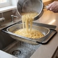 thumbnail image 4 of Stainless Steel Colander Expandable Fine Mesh Strainer 6 Quart – Sink Fitting for Pasta & Vegetable Rinse, 4 of 9