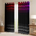 thumbnail image 2 of jejeloiu Stripes Lines Geometric Black Out Curtains,Modern Abstract Art Curtains Pack of 2 (42x63 Each),Neon Colorful Bedroom Curtains For Adults,Ultra Soft Home Decor, 2 of 6
