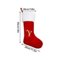 thumbnail image 3 of Christmas Stockings with Initial,Red Velvet with White Super Soft Plush Cuff Monogram Christmas Stockings,Xmas Personalized Embroidered Letter Stockings for Family Holiday Decorations Fireplace, 3 of 9