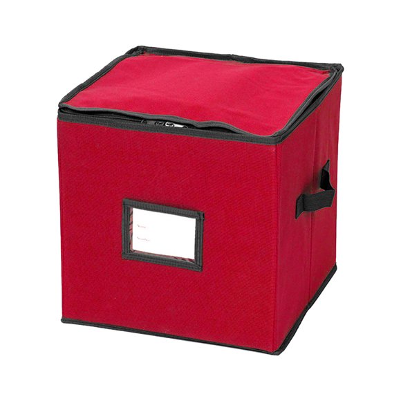 1PCS Boîte de Rangement pour Ornements de Noël en Tissu Range jusqu'à la Standard Porte-Ornements des Fêtes Contenants de Rangement de Noël