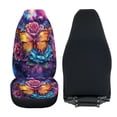 thumbnail image 4 of chaqlin Butterfly Flower Car Seat Cover for Women 2 Pcs Auto Front Seat Covers Universal Fit for SUVs Trucks Van, 4 of 5
