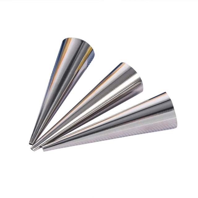 Paquete de 6 tubos de acero inoxidable antiadherentes para postre Cannoli y croissant, molde para herramientas para hornear (S)