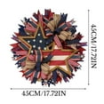 thumbnail image 3 of 4th of July Wreath 18in,American Flag Star & Ribbon Wreath for Front Door,Patriotic Wreath for Independence Day,Labor Day & Veterans Day, 3 of 8