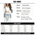 thumbnail image 3 of Girls Open Front Long Sleeve Cardigan Color Block Chunky Knit Oversized Kids Sweaters Coat, 3 of 3