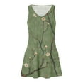 thumbnail image 4 of ibuvkizy Summer Dresses for Women Plus Size Summer Dresses,Women's Casual With Pockets Summer Floral Print Dress V-Neck Mini Dresses,Holiday Party Beach Dress,Gifts for Women, 4 of 6