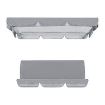 Holloyiver Swing Chair Canopy Replacement, 3 Seater Garden Swing Seat Canopy Cover, Waterproof Windproof Anti-UV Heavy Duty Rip Proof Garden Hammock Top Cover, With Swing Seat Cover