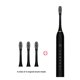 thumbnail image 3 of Cepillo de dientes eléctrico para adultos, inteligente, recargable por USB, para limpieza dental, blanqueamiento, cepillo de dientes sónico, temporizador, con cabezal de repuesto, 3 of 5