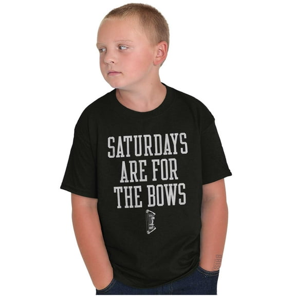 Saturdays Are For the Bows Hunting Crewneck T Shirts Boy Girl Teen Brisco Brands L