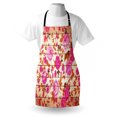 thumbnail image 3 of Rose Apron Vintage Warm Color Roses on Wood Background Well-Being and Love Theme Modern Print, Unisex Kitchen Bib Apron with Adjustable Neck for Cooking Baking Gardening, Pink Orange, by Ambesonne, 3 of 3