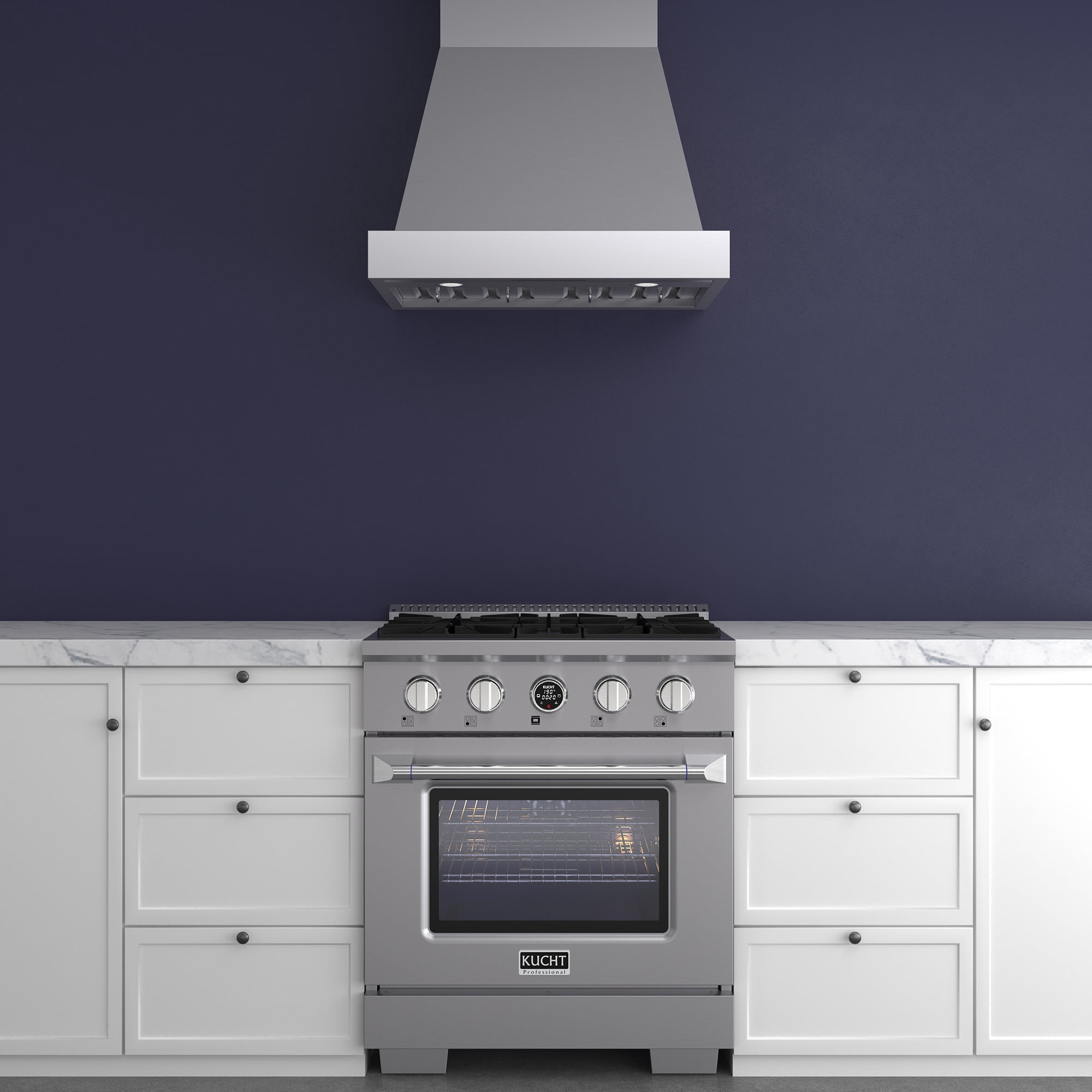 30 in. 4.2 cu. ft. 4 Burners Dual Fuel Range for Natural Gas in Stainless Steel.
