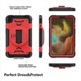 thumbnail image 3 of Shockproof Case for Samsung Galaxy Tab A9 8.7" SM-X110 X116 X118, Military Grade Protection Rotating Stand Hand Strap Shoulder Strap Kids Friendly Bumper Rugged Case for Galaxy Tab A9,Red, 3 of 8