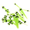 thumbnail image 5 of 36 Pieces Gauges Acrylic Tapers 14G-00G Ear Stretching Set and Light Green, 5 of 8