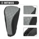 thumbnail image 4 of Funda universal para palanca de cambios manual de coche con cremallera, funda para palanca de cambios, funda para palanca de cambios, moderna, piel sintética, negro y gris, 4 of 7