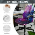 thumbnail image 3 of Xoenoiee Galaxy Print Home Office Chair Cover with Armrest Covers, 3 Pieces Stretchable Computer Desk Chair Cover High Back Universal Boss Chair Covers Removable Gaming Chair Covers, L, 3 of 6