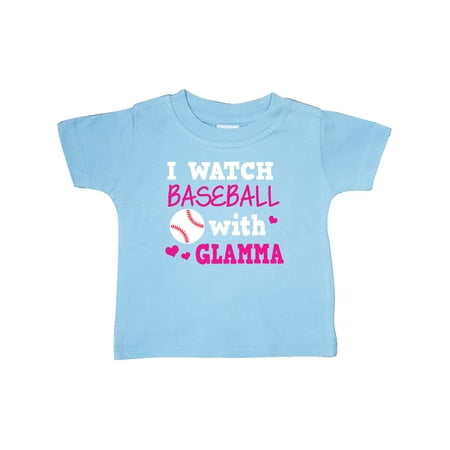 

Inktastic I Watch Baseball with My Glamma Gift Baby Boy or Baby Girl T-Shirt