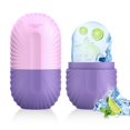 thumbnail image 1 of Rodillo de hielo ZPU de silicona reutilizable para cubitos de hielo facial, morado, 1 of 7