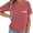 Brick Red, variant on Gyujnb Round Neck Floral Print Nursing Top Chest Pocket Short Sleeve Loose Soft Casual Maternity Breastfeeding T-Shirt,S